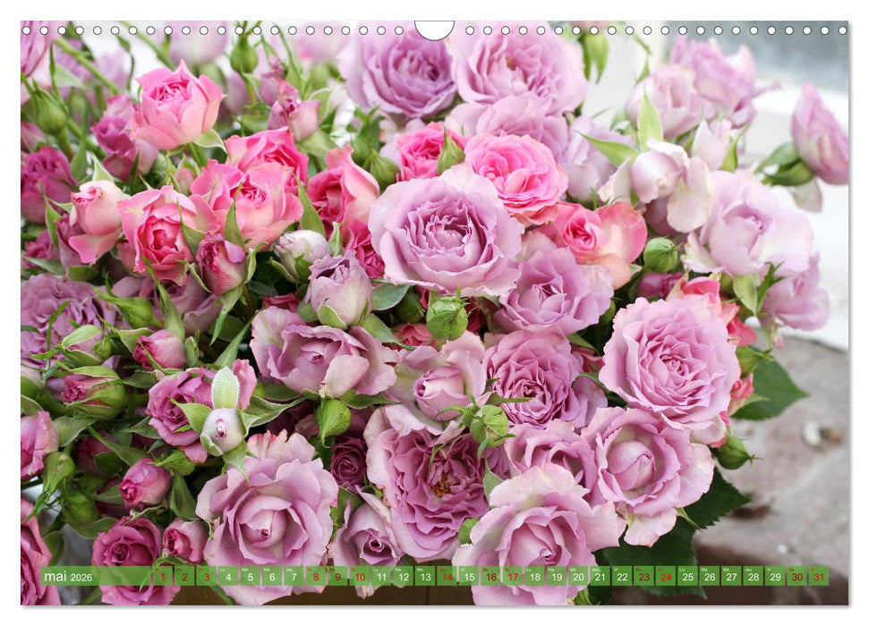 Le moment des roses (CALVENDO Calendrier mensuel 2026)