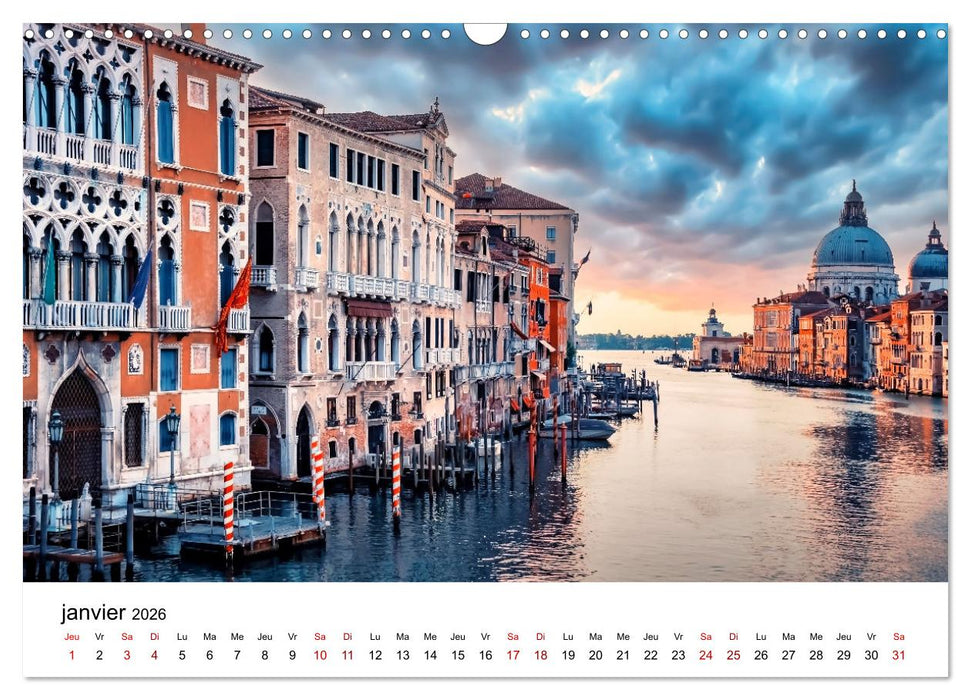 Les merveilles de Venise (CALVENDO Calendrier mensuel 2026)