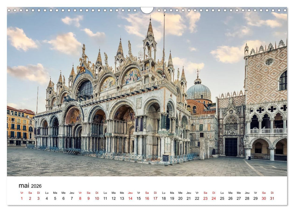 Les merveilles de Venise (CALVENDO Calendrier mensuel 2026)