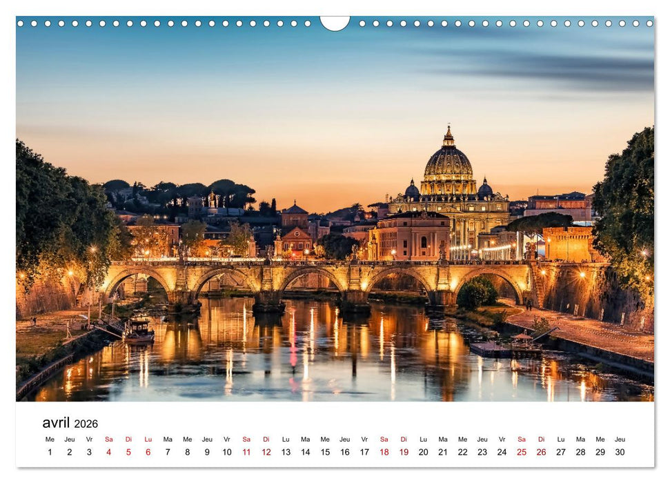 Rome, La Cité Éternelle (CALVENDO Calendrier mensuel 2026)