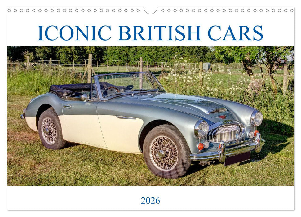 Iconic British Cars (CALVENDO Monthly Calendar 2026)