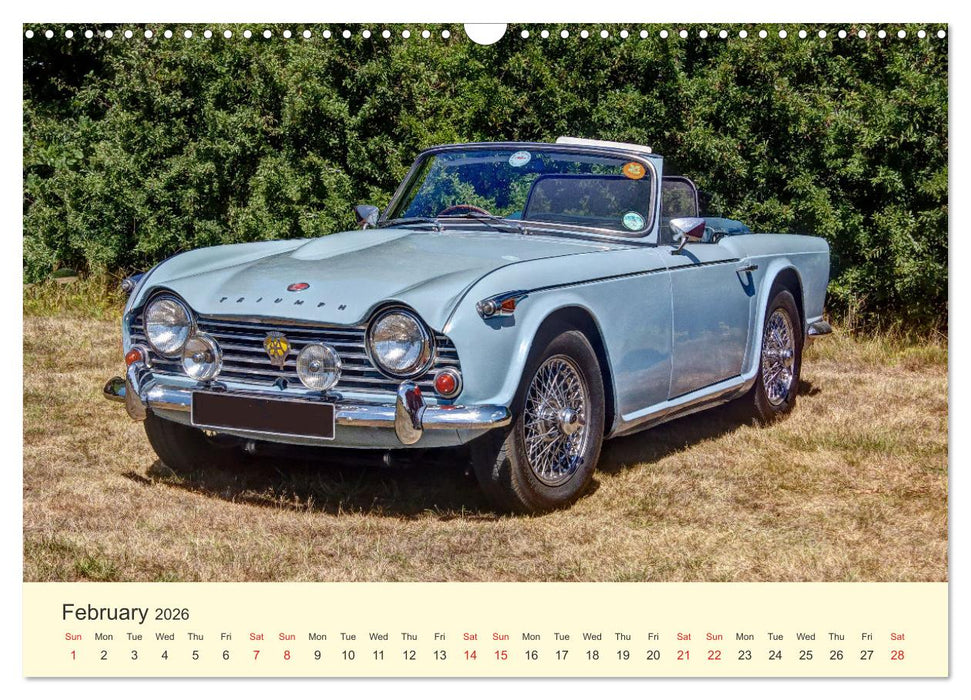 Iconic British Cars (CALVENDO Monthly Calendar 2026)