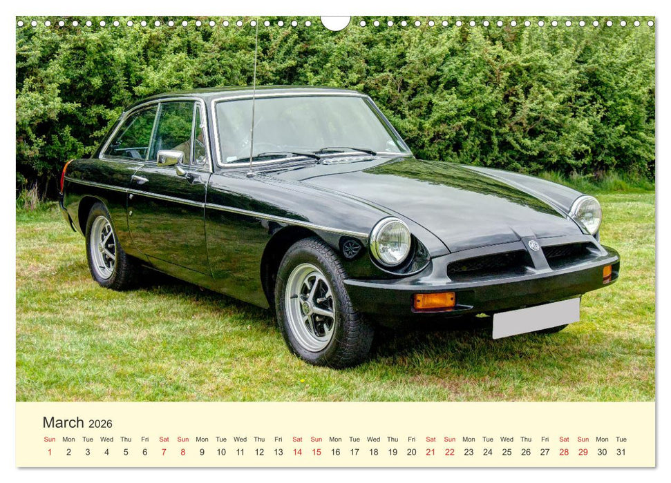 Iconic British Cars (CALVENDO Monthly Calendar 2026)