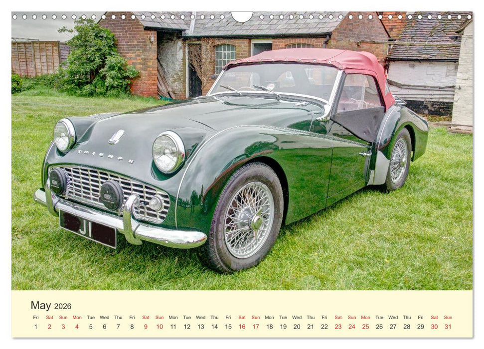 Iconic British Cars (CALVENDO Monthly Calendar 2026)