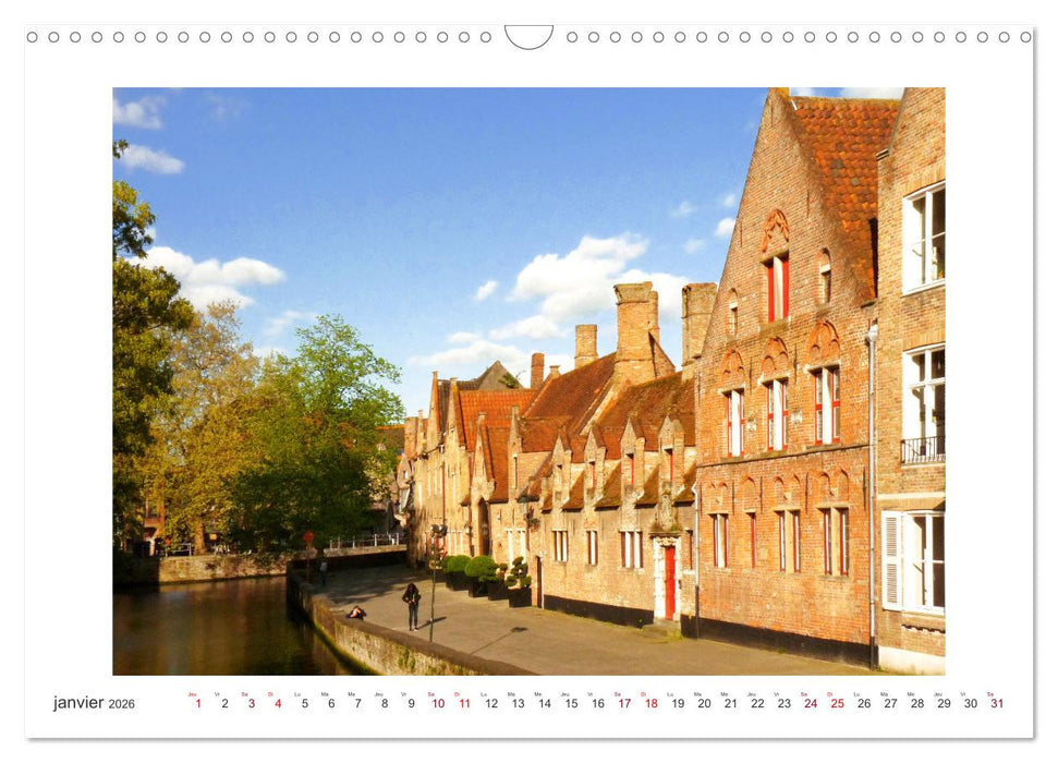 Profiter de Bruges (CALVENDO Calendrier mensuel 2026)