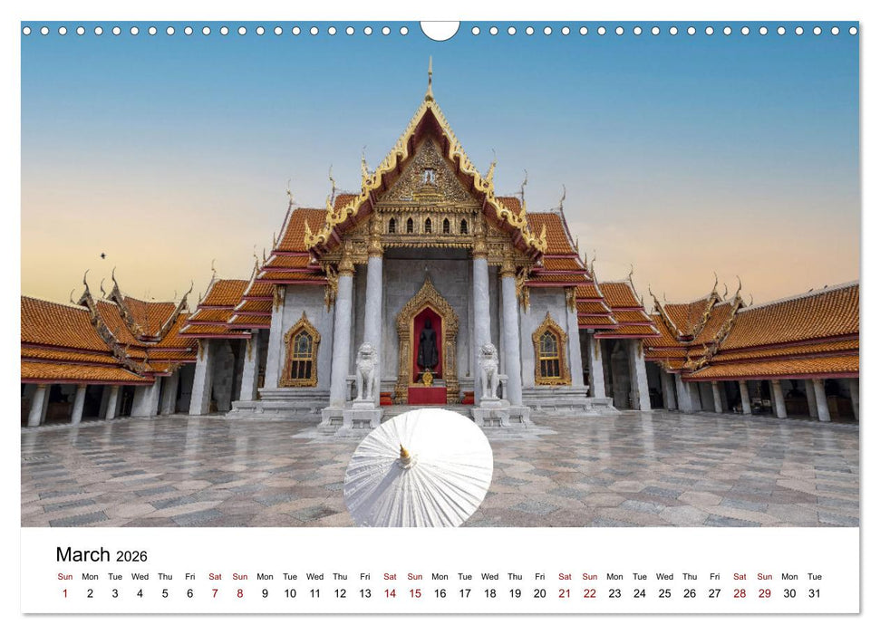 Destination Thailand (CALVENDO Monthly Calendar 2026)