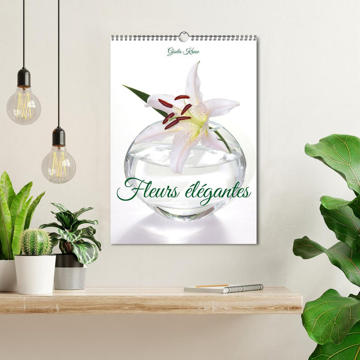 Fleurs élégantes (CALVENDO Calendrier mensuel 2026)