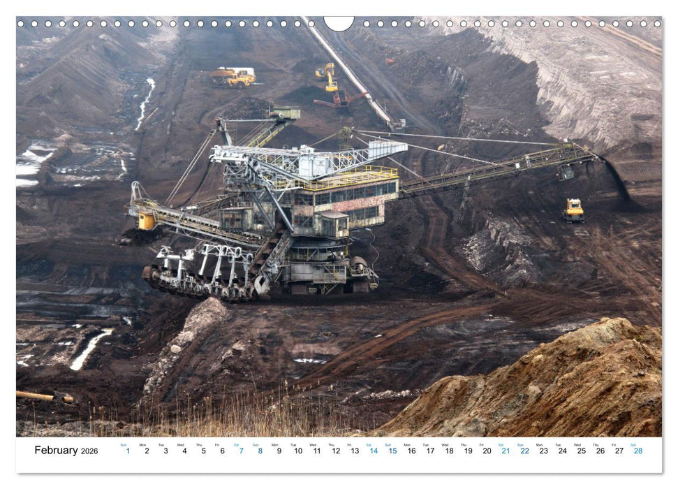 Mining machines in action - Various open-pit mines (CALVENDO Monthly Calendar 2026)