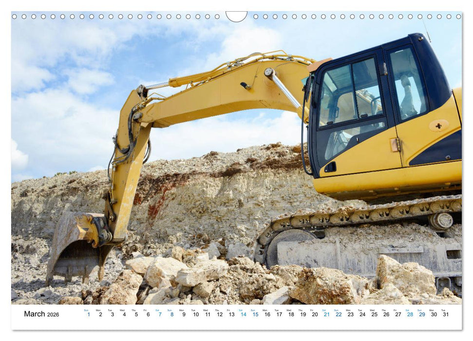 Mining machines in action - Various open-pit mines (CALVENDO Monthly Calendar 2026)