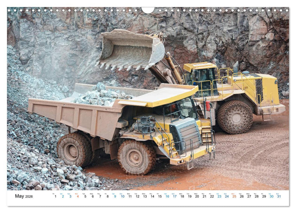 Mining machines in action - Various open-pit mines (CALVENDO Monthly Calendar 2026)