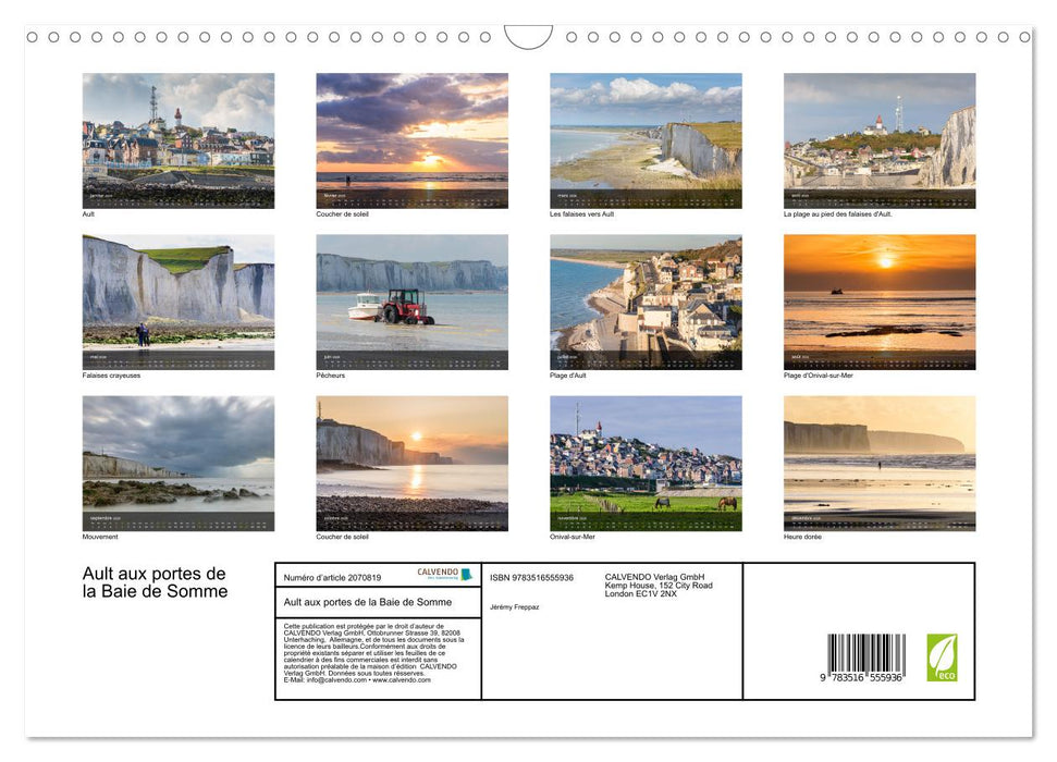 Ault aux portes de la Baie de Somme (CALVENDO Calendrier mensuel 2026)