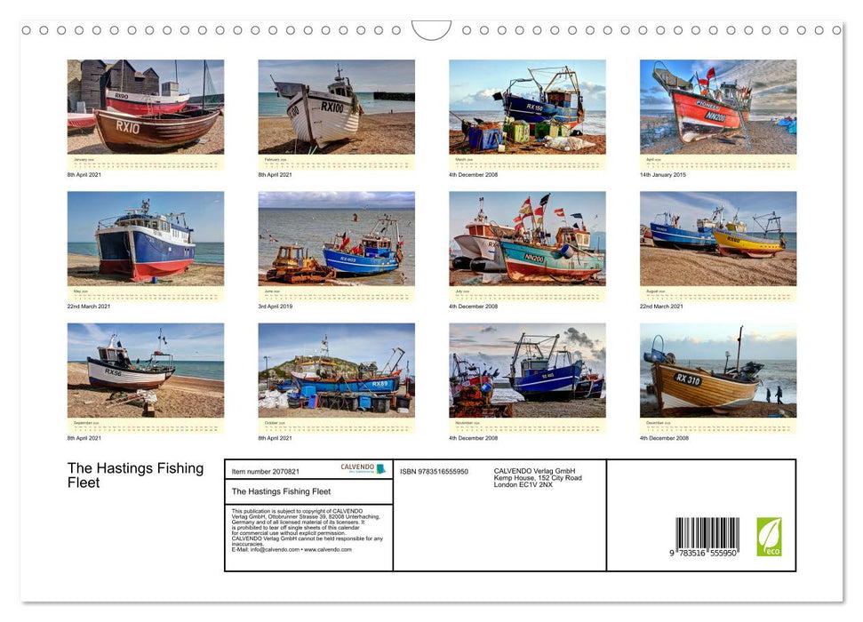 The Hastings Fishing Fleet (CALVENDO Monthly Calendar 2026)
