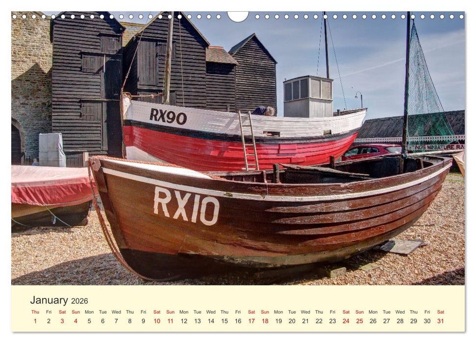 The Hastings Fishing Fleet (CALVENDO Monthly Calendar 2026)