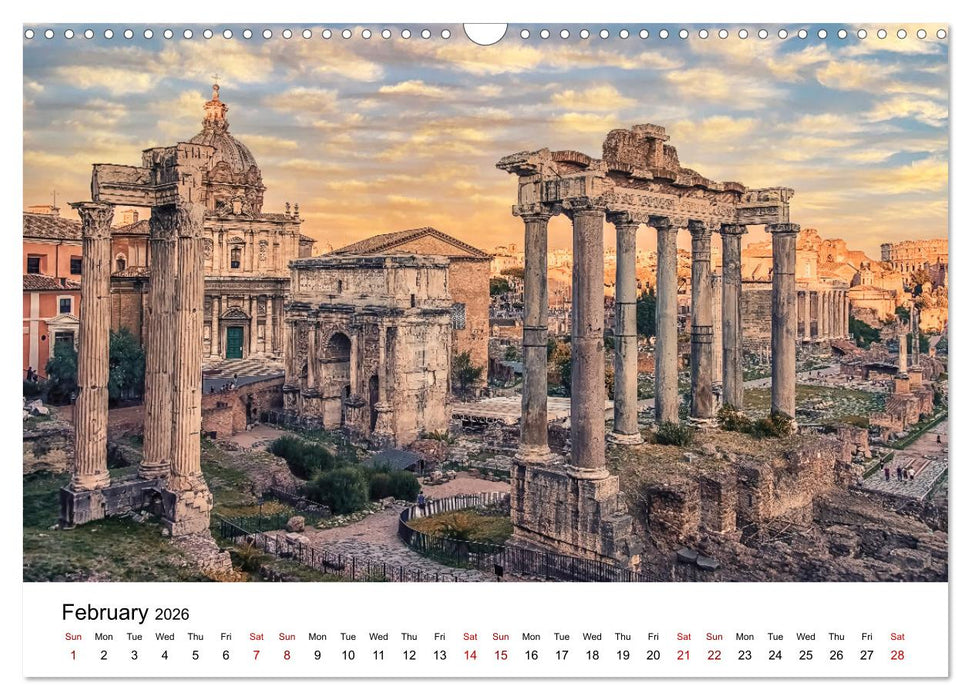 Wonders of Rome (CALVENDO Monthly Calendar 2026)