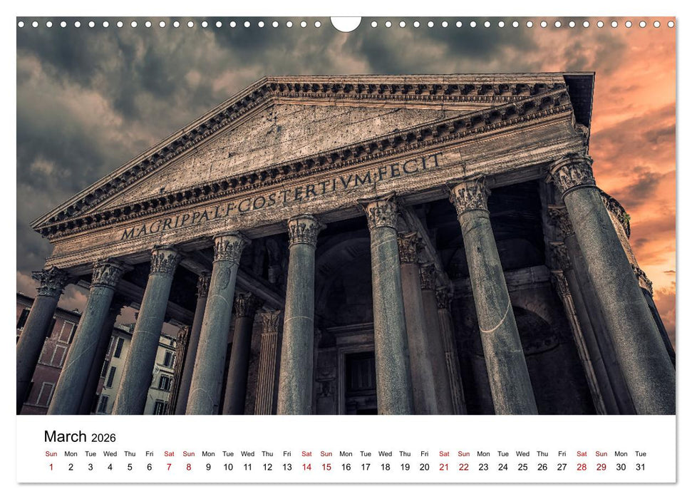 Wonders of Rome (CALVENDO Monthly Calendar 2026)