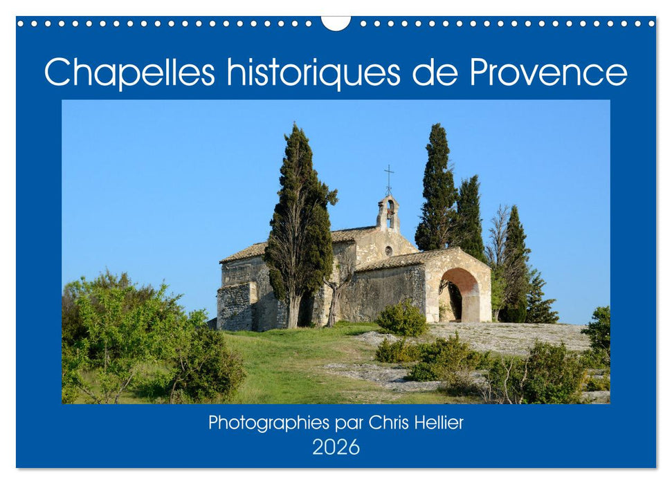 Chapelles historiques de Provence (CALVENDO Calendrier mensuel 2026)