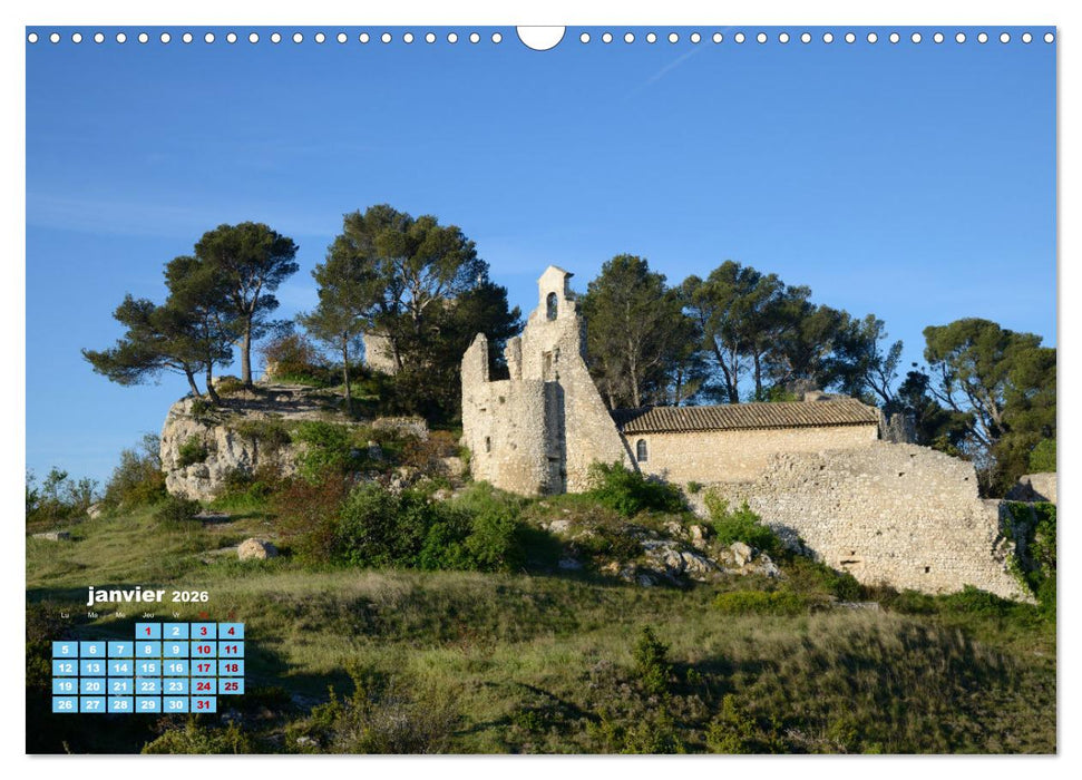 Chapelles historiques de Provence (CALVENDO Calendrier mensuel 2026)