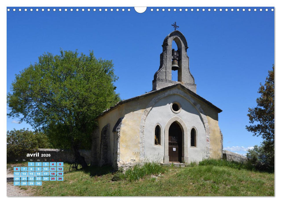 Chapelles historiques de Provence (CALVENDO Calendrier mensuel 2026)