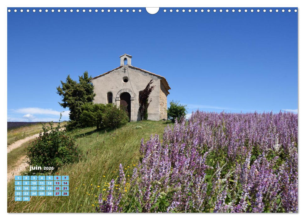 Chapelles historiques de Provence (CALVENDO Calendrier mensuel 2026)