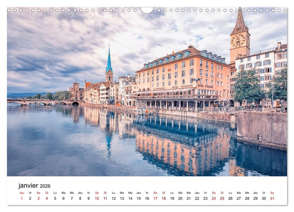 Visite de la Suisse (CALVENDO Calendrier mensuel 2026)