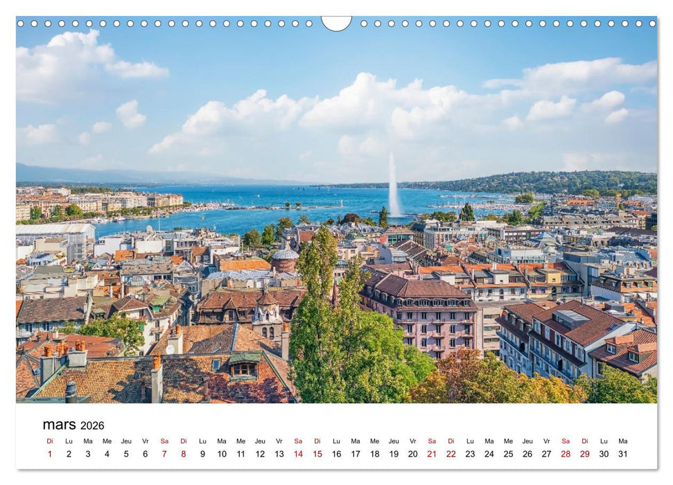 Visite de la Suisse (CALVENDO Calendrier mensuel 2026)
