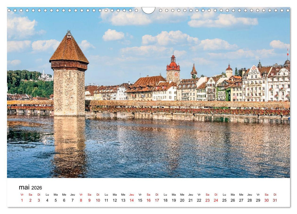 Visite de la Suisse (CALVENDO Calendrier mensuel 2026)