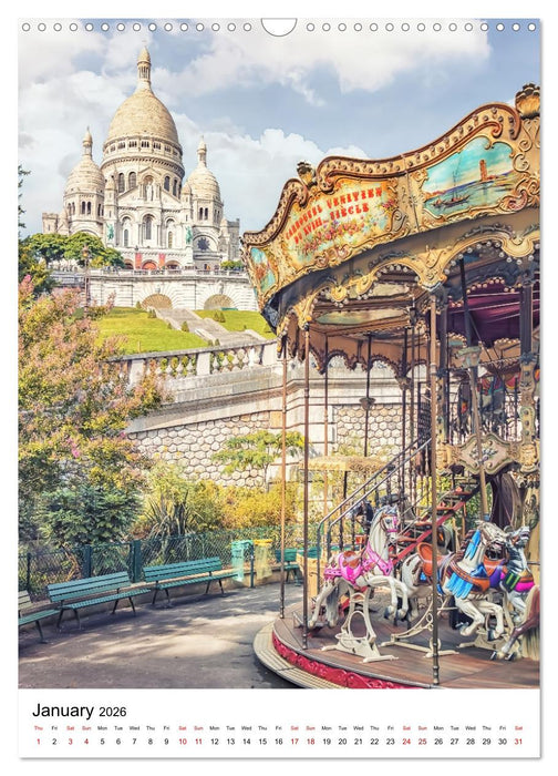 Wonders of Paris (CALVENDO Monthly Calendar 2026)