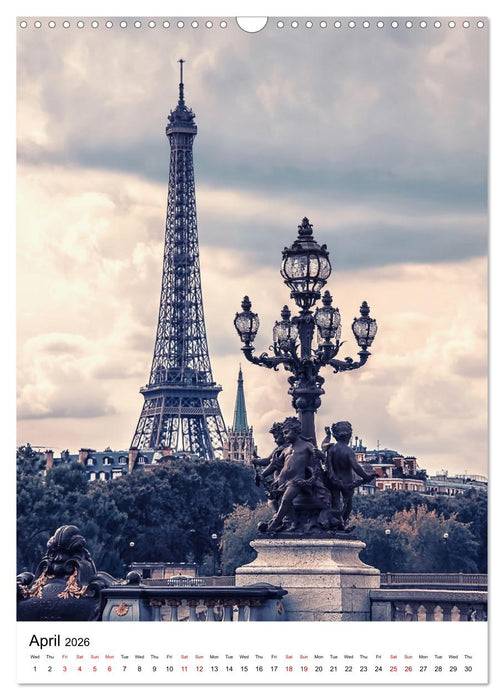 Wonders of Paris (CALVENDO Monthly Calendar 2026)