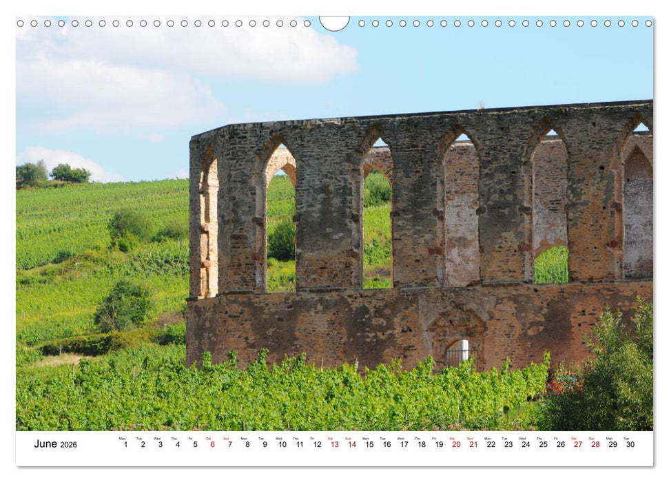 The Moselle valley - Along the Moselle river from Trier to Koblenz (CALVENDO Monthly Calendar 2026)