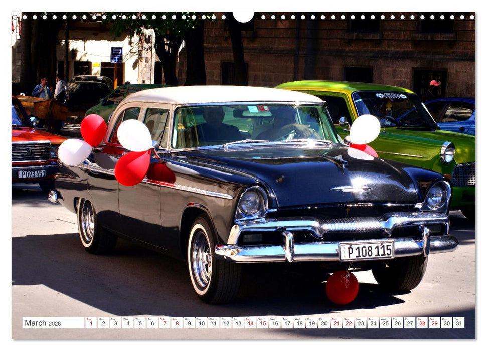 Classic Beauties - Wedding cars in Havana (CALVENDO Monthly Calendar 2026)