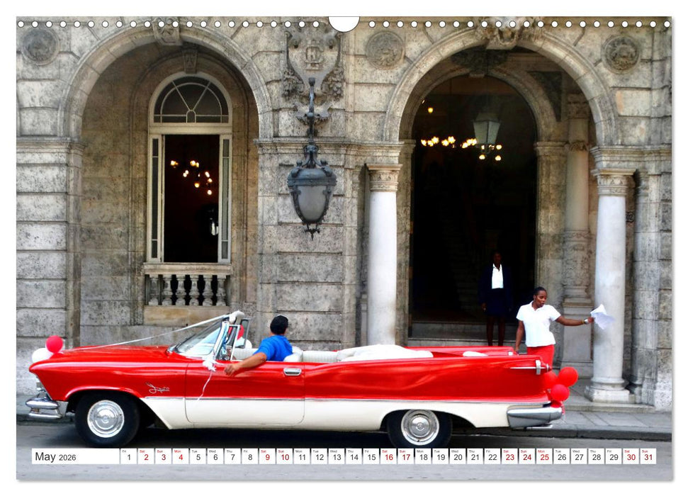 Classic Beauties - Wedding cars in Havana (CALVENDO Monthly Calendar 2026)