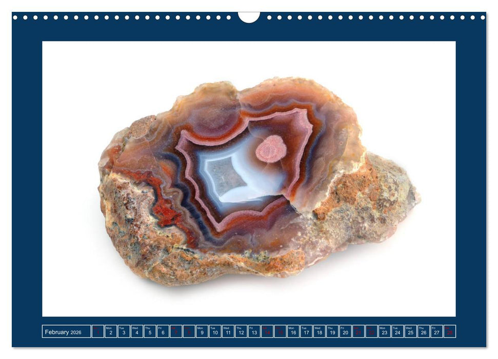 Agates - Polished semi-precious stones (CALVENDO Monthly Calendar 2026)