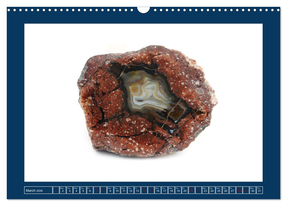 Agates - Polished semi-precious stones (CALVENDO Monthly Calendar 2026)