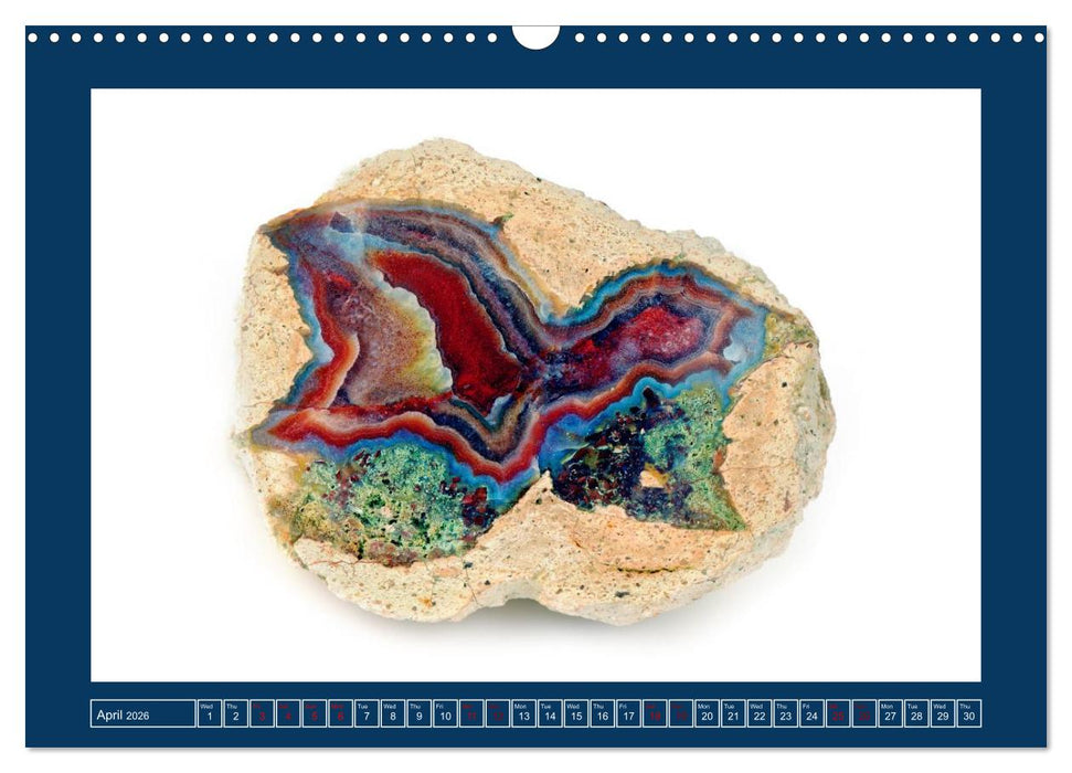 Agates - Polished semi-precious stones (CALVENDO Monthly Calendar 2026)