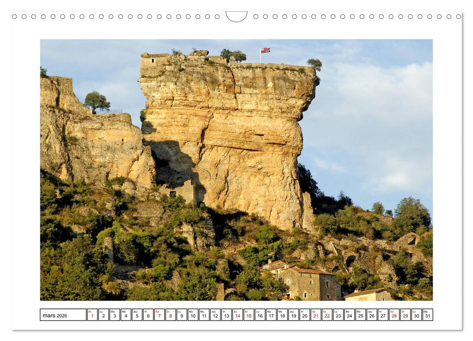 Châteaux OCCITANIE (CALVENDO Calendrier mensuel 2026)
