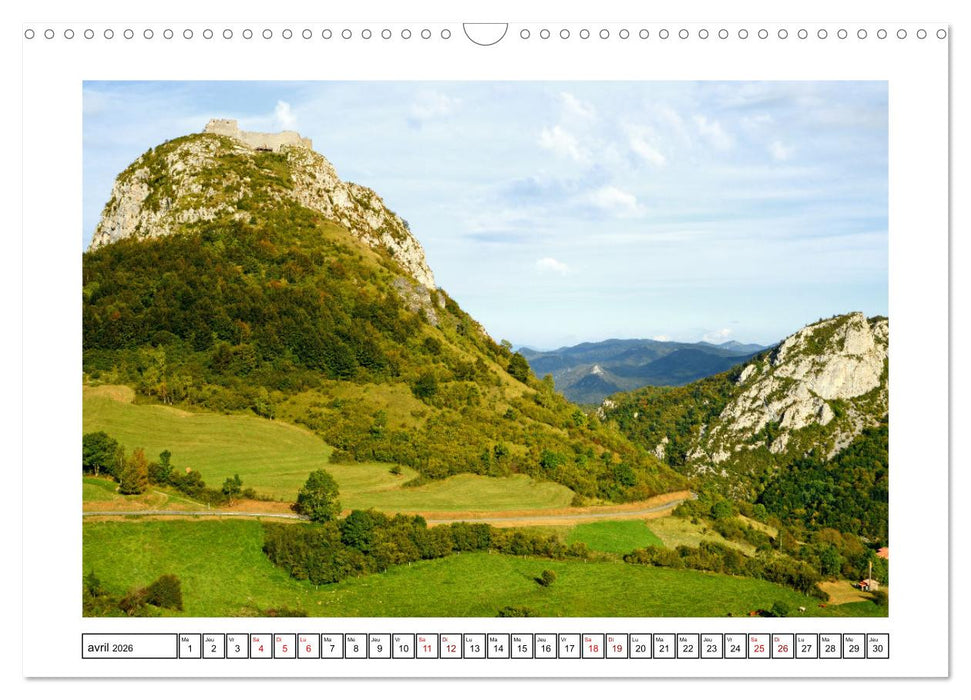 Châteaux OCCITANIE (CALVENDO Calendrier mensuel 2026)