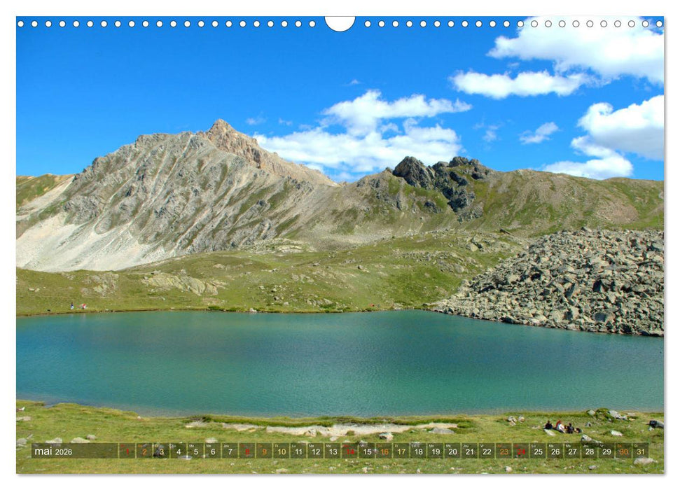 Le paradis des lacs de montagne (CALVENDO Calendrier mensuel 2026)