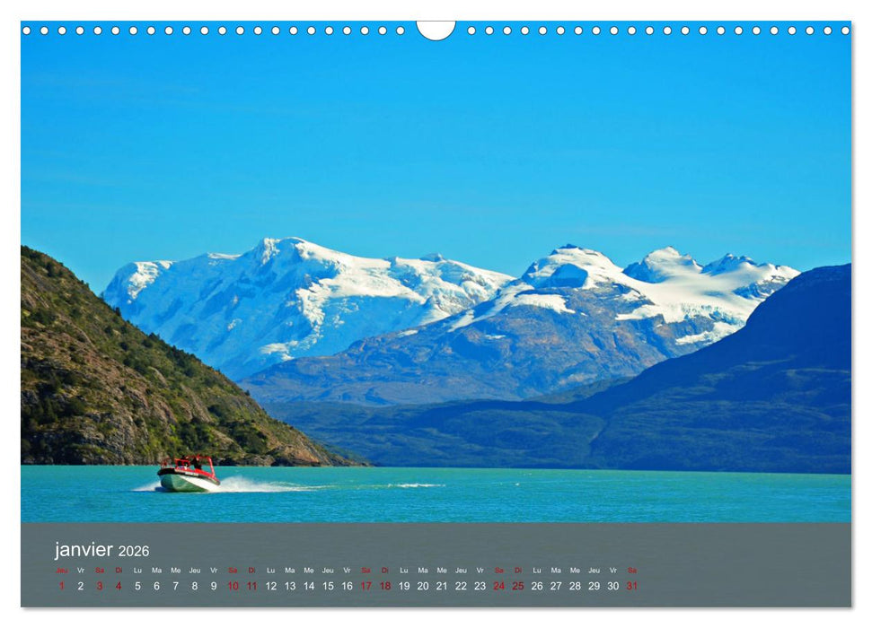 Patagonie Chilienne (CALVENDO Calendrier mensuel 2026)