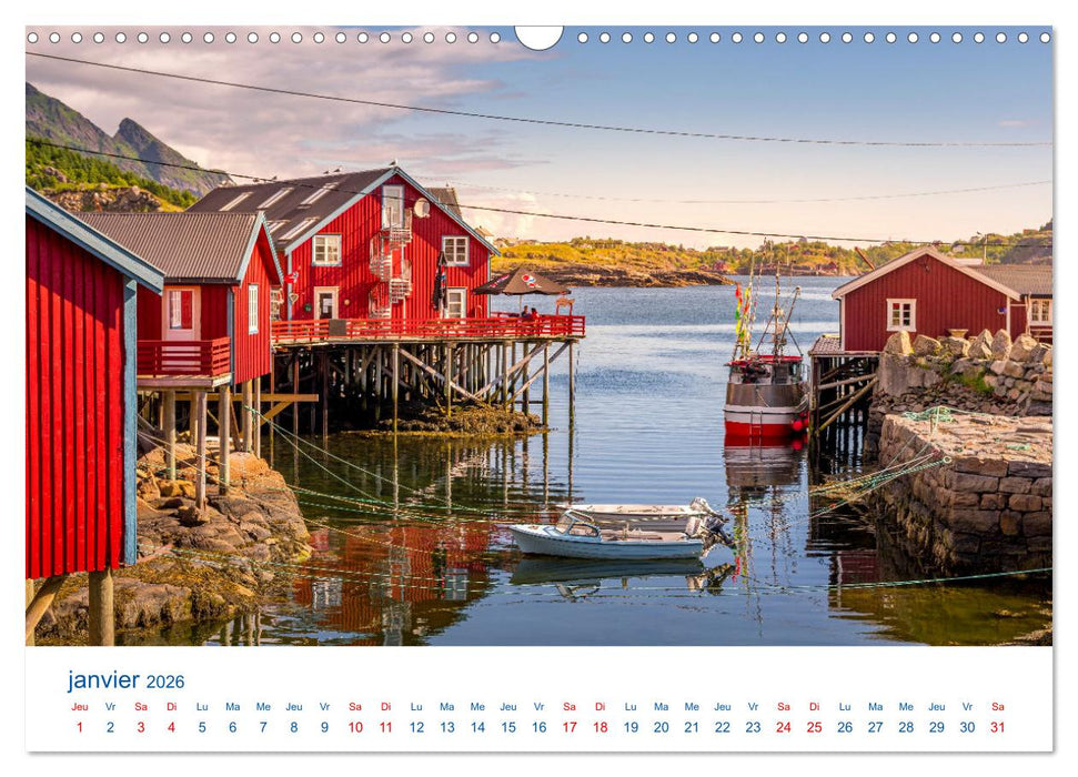 Un été aux Iles Lofoten (CALVENDO Calendrier mensuel 2026)