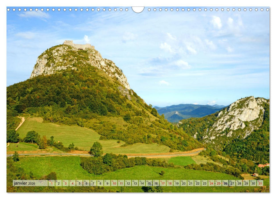 En pays Cathare (CALVENDO Calendrier mensuel 2026)