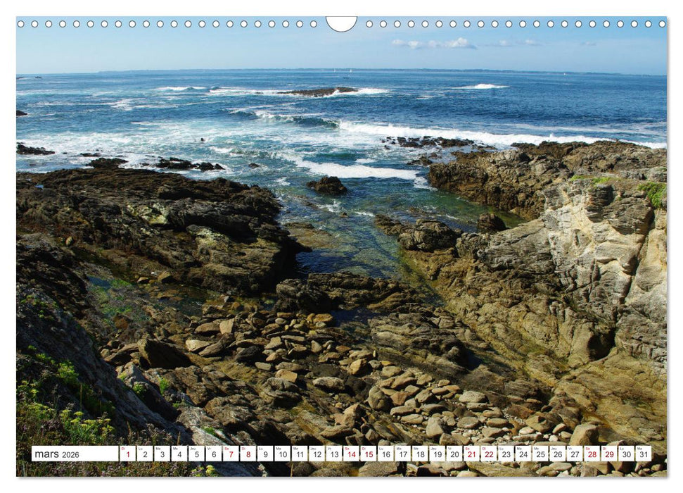 Quiberon Côté sauvage (CALVENDO Calendrier mensuel 2026)