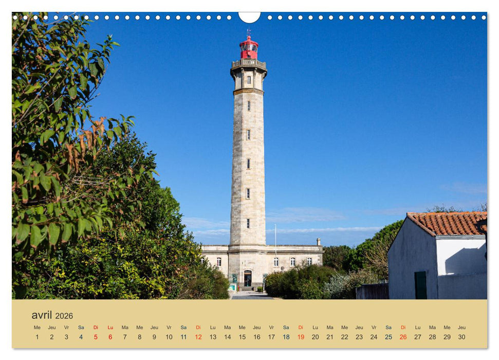 Charente-Maritime vacances sur la côte atlantique (CALVENDO Calendrier mensuel 2026)