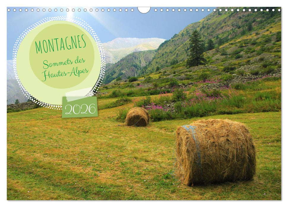 MONTAGNES Sommets des Hautes-Alpes (CALVENDO Calendrier mensuel 2026)