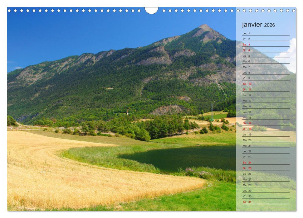 MONTAGNES Sommets des Hautes-Alpes (CALVENDO Calendrier mensuel 2026)