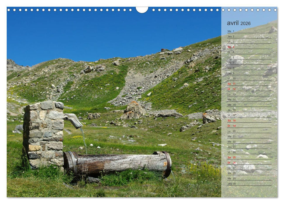 MONTAGNES Sommets des Hautes-Alpes (CALVENDO Calendrier mensuel 2026)