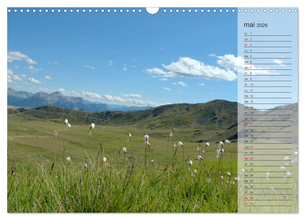 MONTAGNES Sommets des Hautes-Alpes (CALVENDO Calendrier mensuel 2026)
