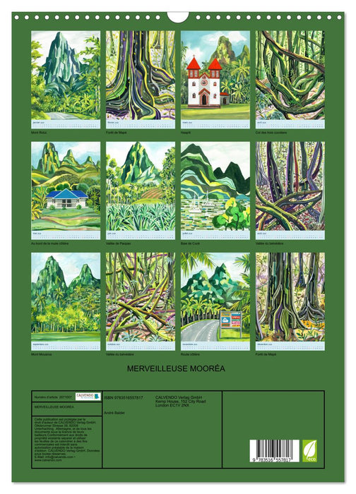 MERVEILLEUSE MOORÉA (CALVENDO Calendrier mensuel 2026)