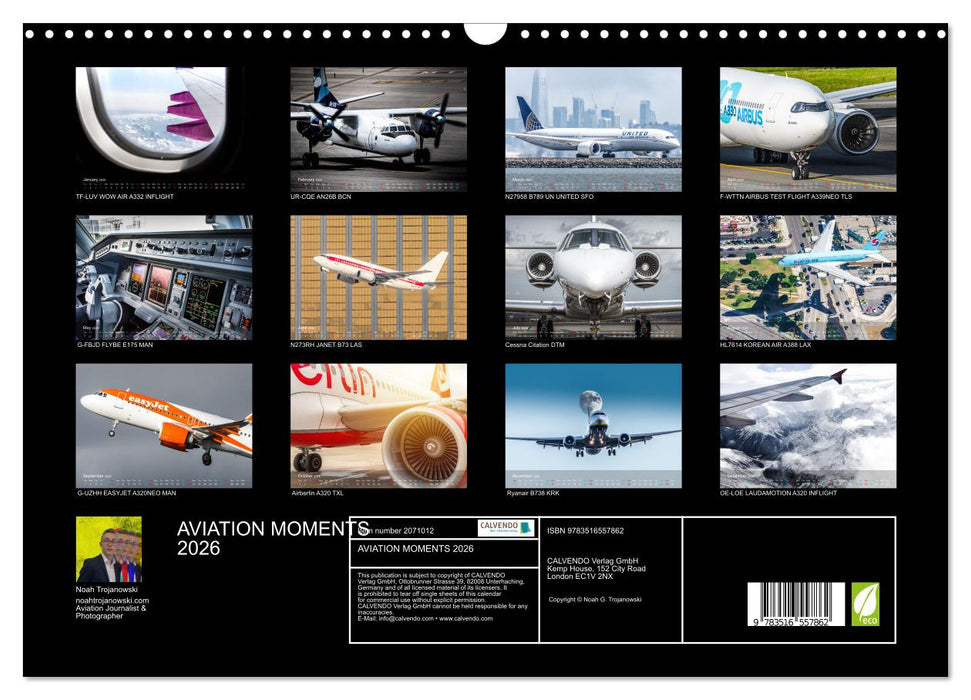 AVIATION MOMENTS 2026 (CALVENDO Monthly Calendar 2026)