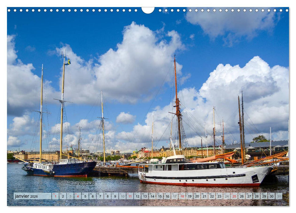 Stockholm - Vues maritimes (CALVENDO Calendrier mensuel 2026)