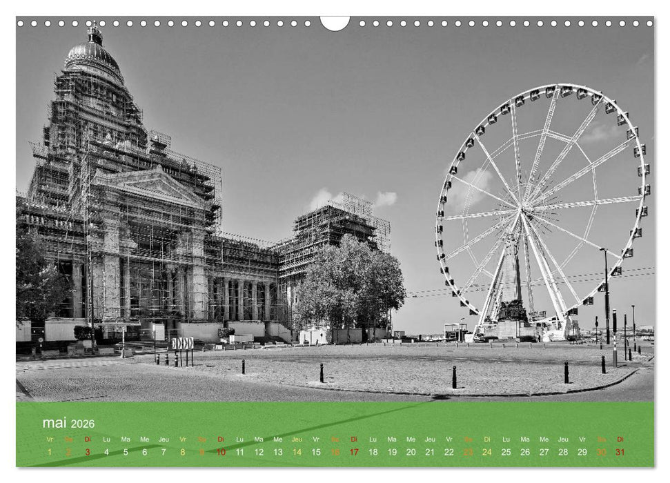Bruxelles en confinement (CALVENDO Calendrier mensuel 2026)
